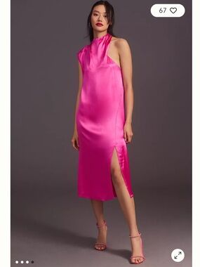 NWT Anthropologie size XL midi dress in hot pink